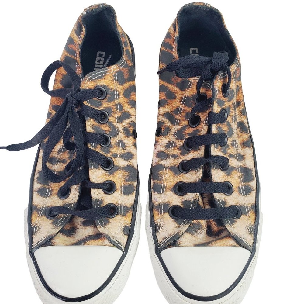 Converse All Star Low Top Flats Leopard Print. W7 M5 - Picture 6 of 10